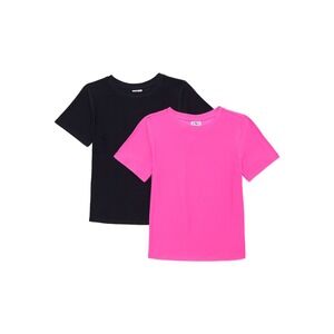 Athletic Works Girl's Buttercore‎ T-Shirt, 2-Pack, Sizes M (7-8)